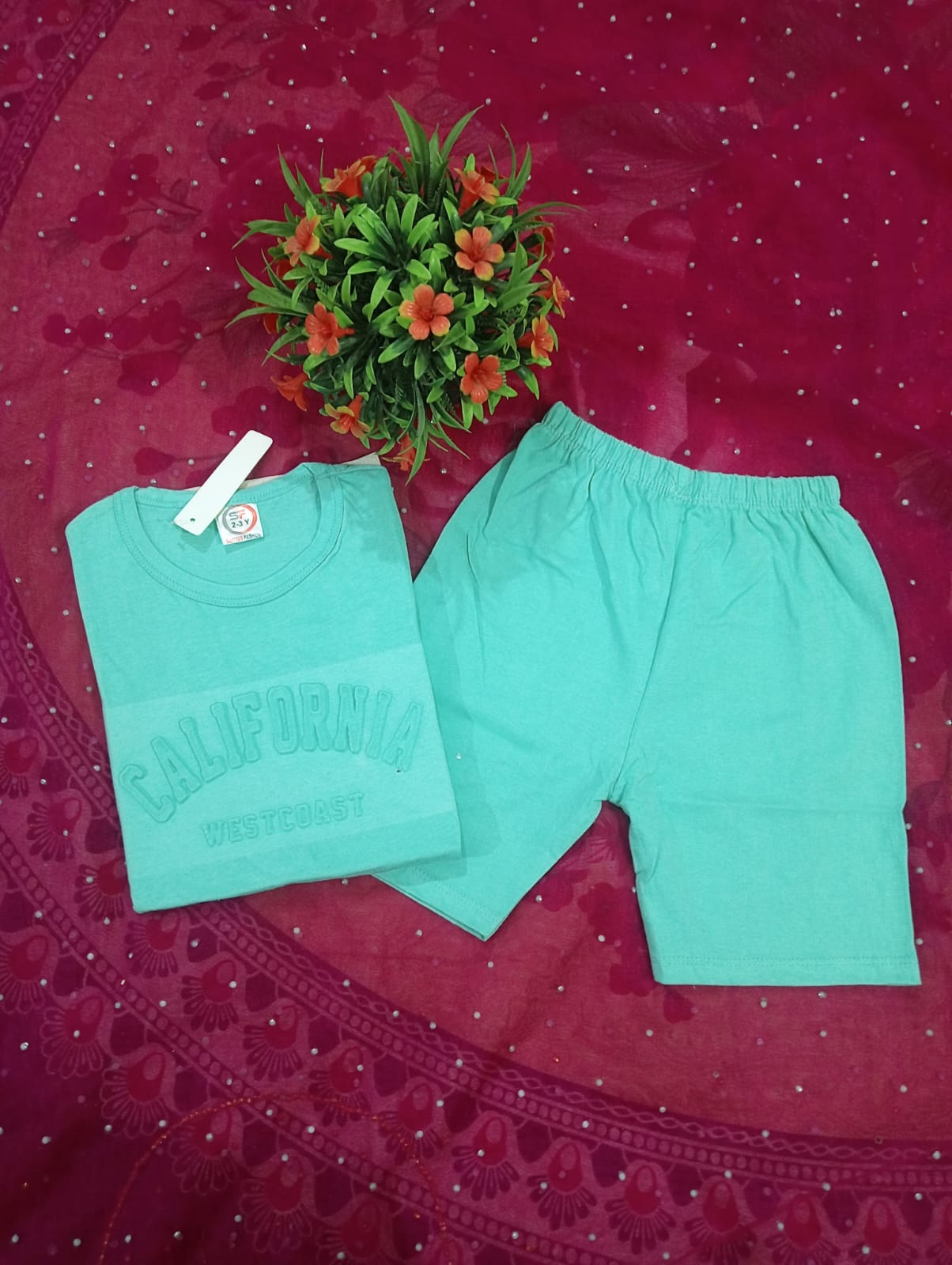 California West Coast Printed Unisex Kids Nightwear Set